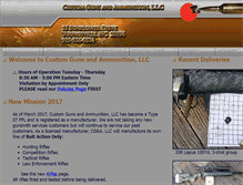 Tablet Screenshot of customgunsandammunition.com